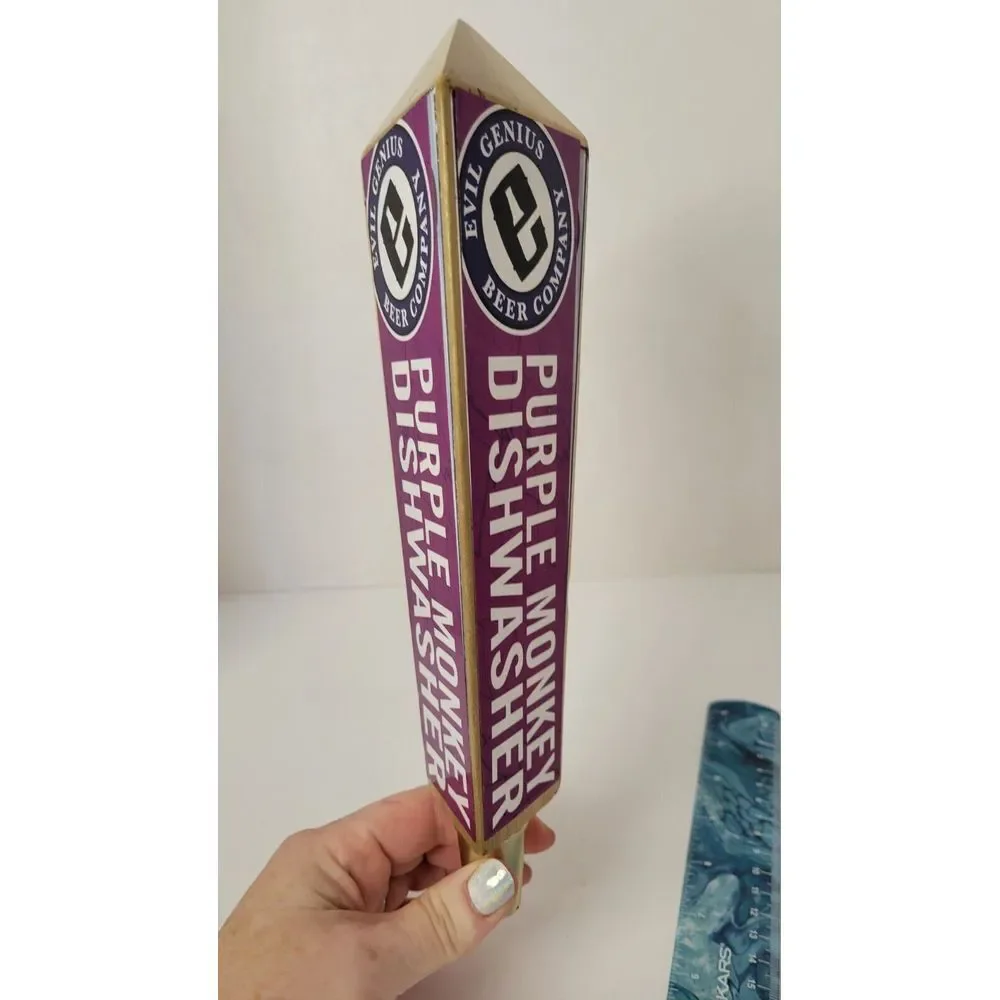 Evil Genius Beer‎ Company Purple Monkey Dishwasher Beer Tap Handle